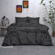Sleeptime Elegance Satijn Geweven Uni - Zwart 2-persoons (200 x 220 cm + 2 kussenslopen) Dekbedovertrek
