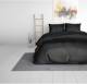 Sleeptime Elegance Satijn Geweven Uni - Zwart 2-persoons (200 x 220 cm + 2 kussenslopen) Dekbedovertrek