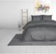 Sleeptime Elegance Satijn Geweven Uni - Antraciet Lits-jumeaux (240 x 220 cm + 2 kussenslopen) Dekbedovertrek