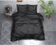 Sleeptime Elegance Satijn Geweven Uni - Zwart Lits-jumeaux (240 x 220 cm + 2 kussenslopen) Dekbedovertrek