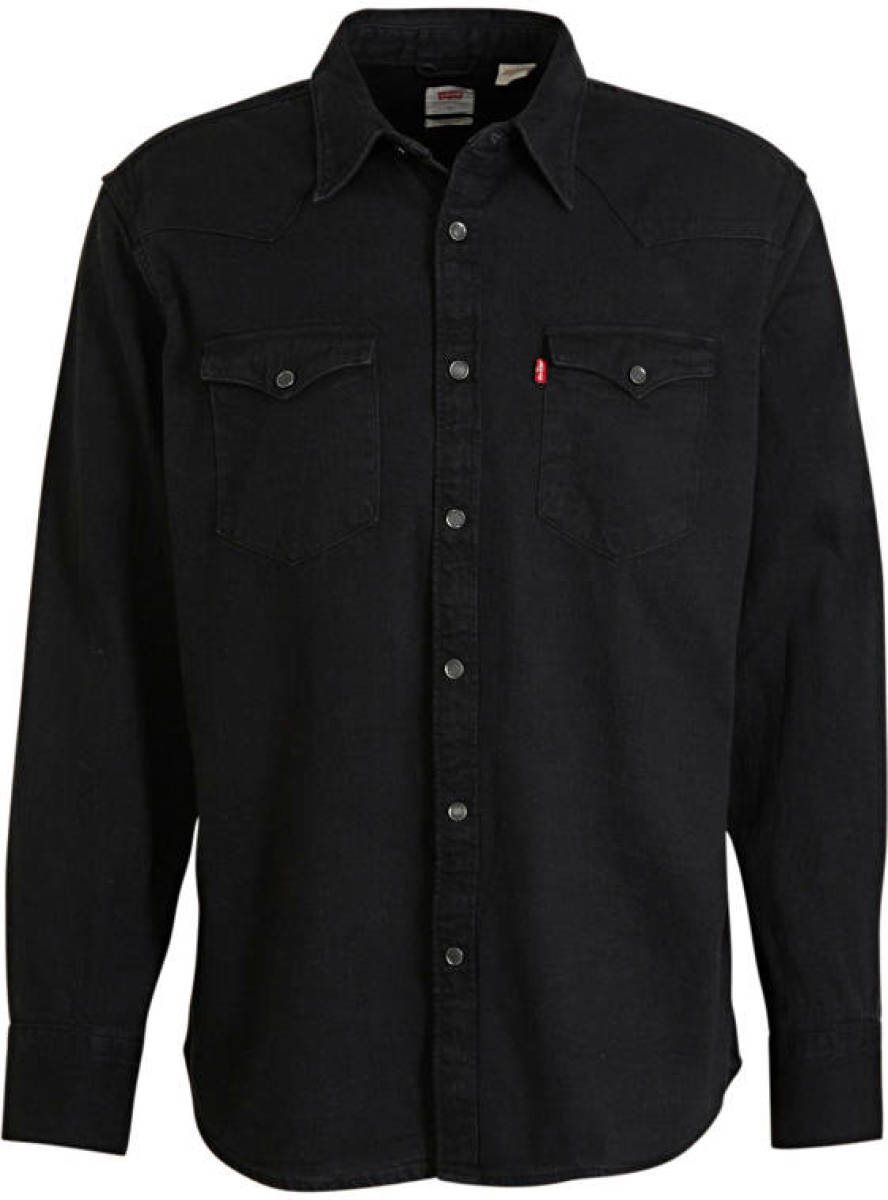 Levi's regular fit denim overhemd Barstow Western marble black