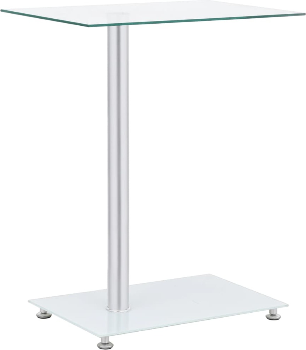 VidaXL Bijzettafel U-vormig 45x30x58 cm gehard glas transparant