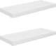 VidaXL Wandschappen zwevend 2 st 60x23,5x3,8 cm MDF hoogglans wit