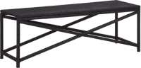 VidaXL Tuinbank 120 cm poly rattan zwart