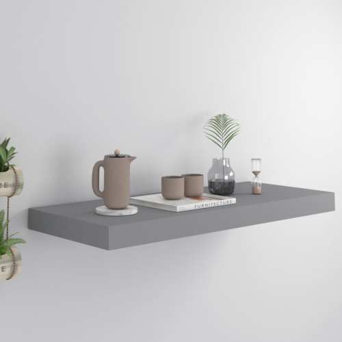 VidaXL Wandschap zwevend 60x23,5x3,8 cm MDF grijs