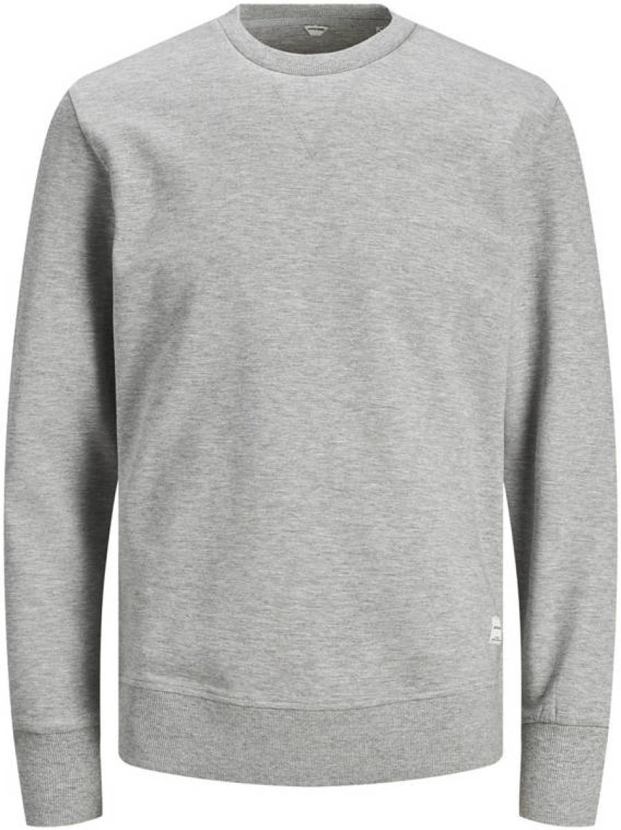Jack & Jones ESSENTIALS sweater lichtgrijs melange