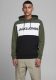 Jack & Jones ESSENTIALS regular fit hoodie olijfgroen