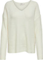 Only V-hals Gebreide Trui Dames Beige