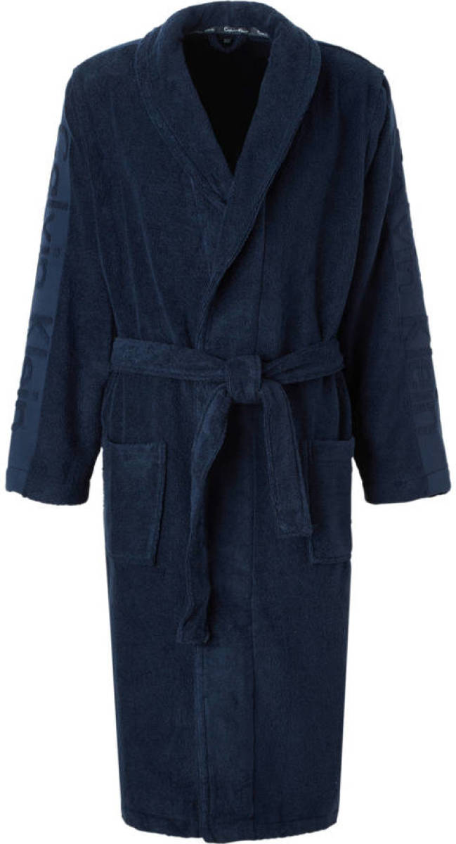 Calvin klein UNDERWEAR badstof badjas blauw