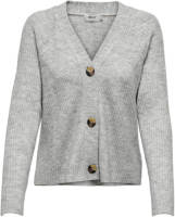 Only Knoop Gebreid Vest Dames Grijs