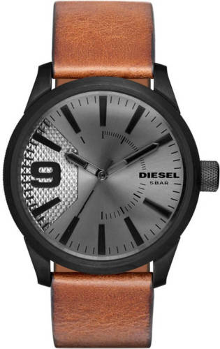 Diesel horloge Rasp DZ1764 cognac