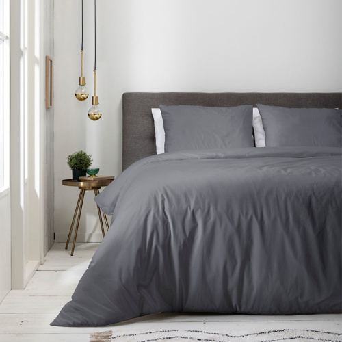 Luna Bedding Dekbedovertrek Luna Uni - Antraciet 2-persoons (200 x 220 cm + 2 kussenslopen) Dekbedovertrek