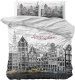 DreamHouse Bedding Old Amsterdam - Grijs Lits-jumeaux (240 x 220 cm + 2 kussenslopen) Dekbedovertrek