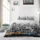 DreamHouse Bedding Old Amsterdam - Grijs 1-persoons (140 x 220 cm + 1 kussensloop) Dekbedovertrek