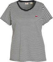 Levi's Plus gestreept T-shirt The Perfect Tee zwart/wit
