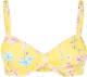 Sunseeker gebloemde beugel bikinitop geel/wit