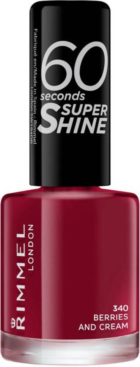 Rimmel London 60 Seconds Super Shine nagellak - 340 Berries And Cream