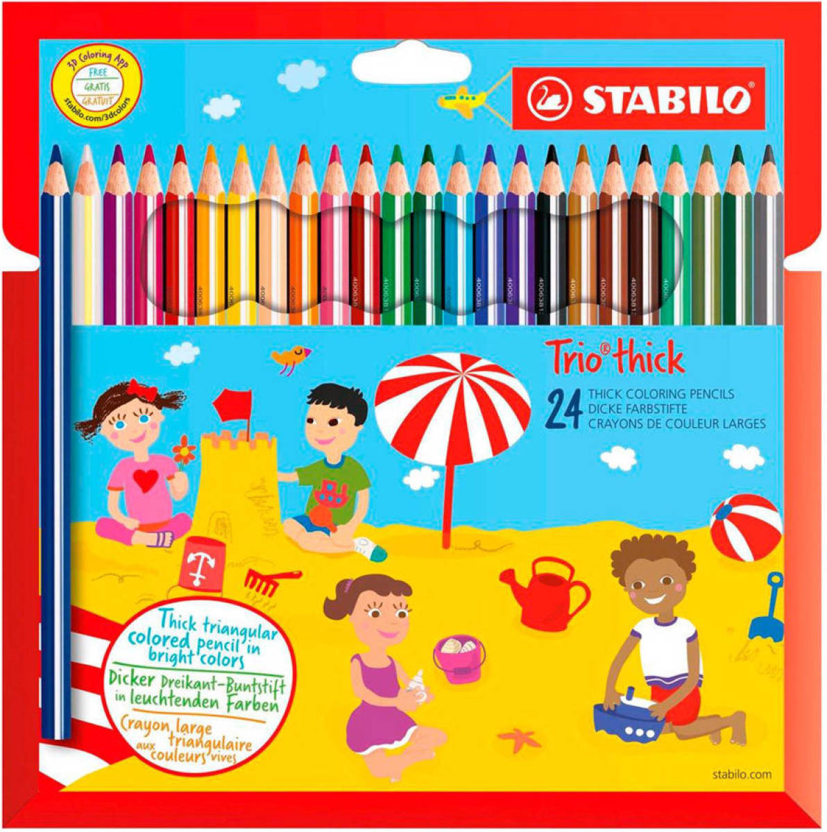 Stabilo Trio Dik kleurpotloden (24 st.)
