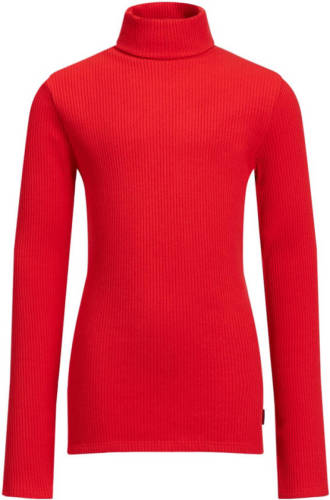 WE Fashion ribgebreide coltrui Myla rood