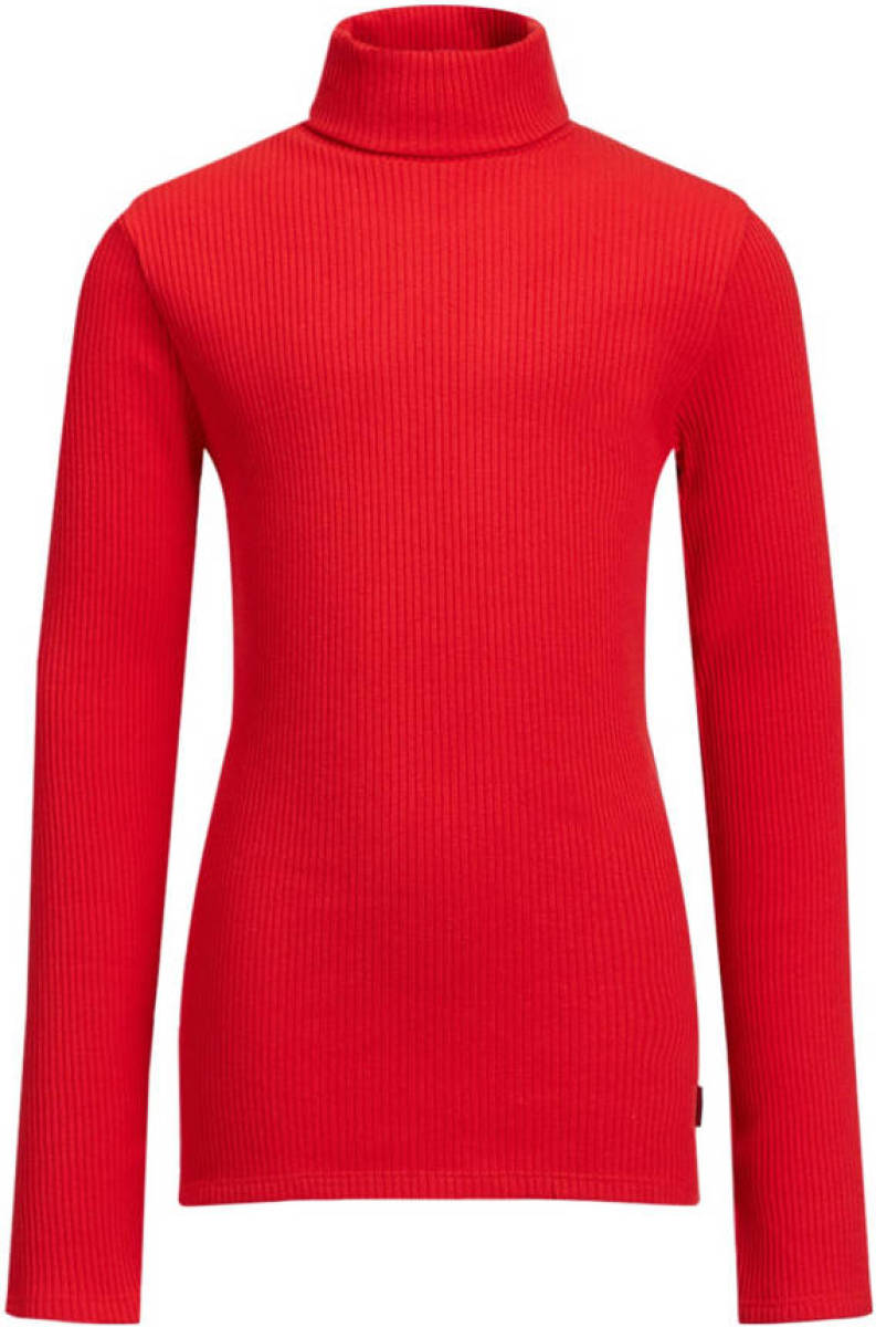 WE Fashion ribgebreide coltrui Myla rood