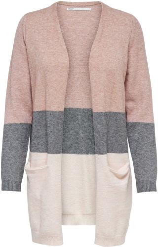 Only Long Knitted Cardigan Dames Roze