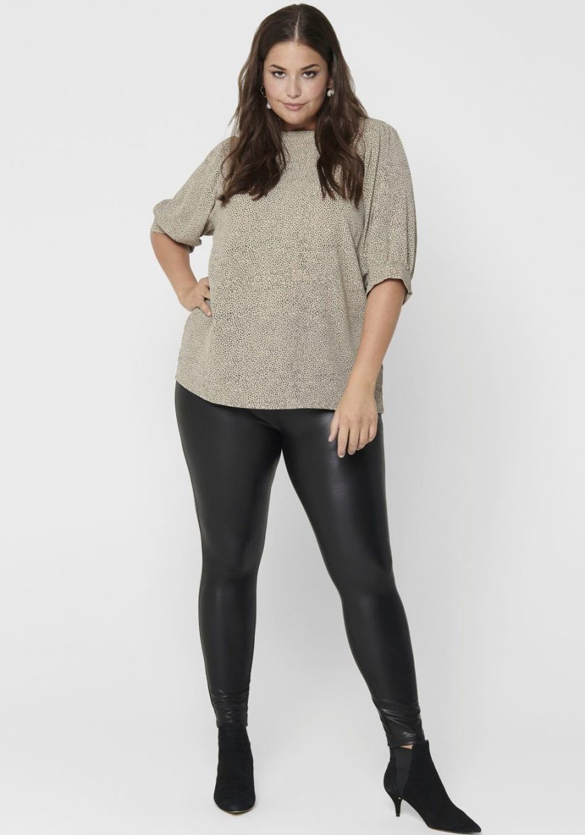Only Curvy Gecoate Legging Dames Zwart