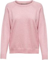 Only Effen Gekleurde Gebreide Trui Dames Roze