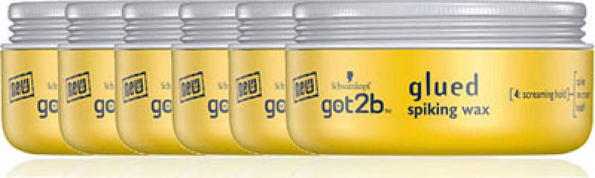 Schwarzkopf Got2b Glued Spiking wax - 6x 75ml multiverpakking