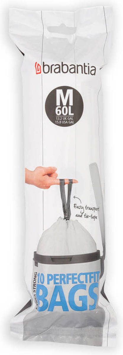 Brabantia 10 afvalzakken, code m 60 liter