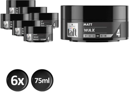 Schwarzkopf Taft Styling Matt Wax - 6x 75ml multiverpakking