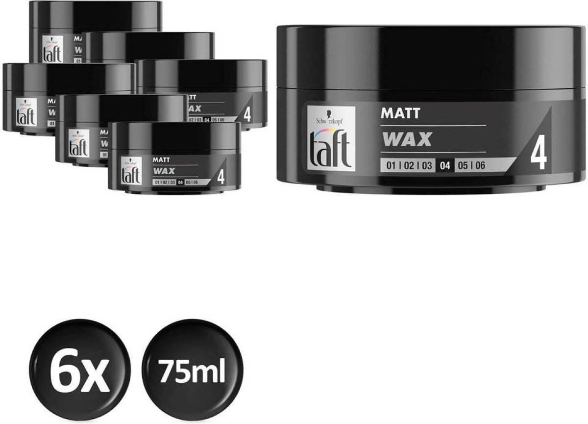 Schwarzkopf Taft Styling Matt Wax - 6x 75ml multiverpakking