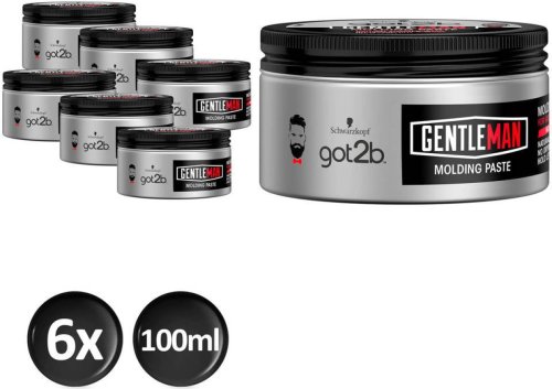 Schwarzkopf Got2b Gentleman Molding Paste - 6x 100ml multiverpakking