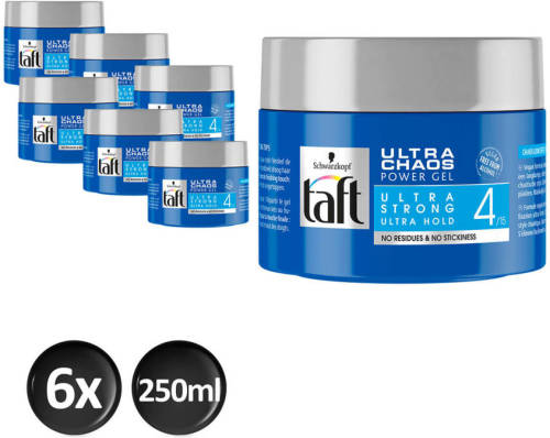 Schwarzkopf Taft Styling Chaos Gelee Extra Strong gel - 6x 200ml multiverpakking