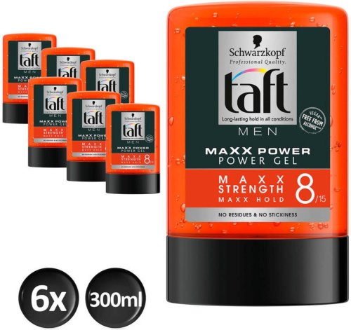 Schwarzkopf Taft Styling MAXX Power Gel flacon - 6x 300ml multiverpakking