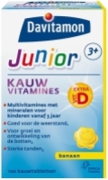 Davitamon Junior Kauwtabletten Banaan 3plus Vitamine Kinderen