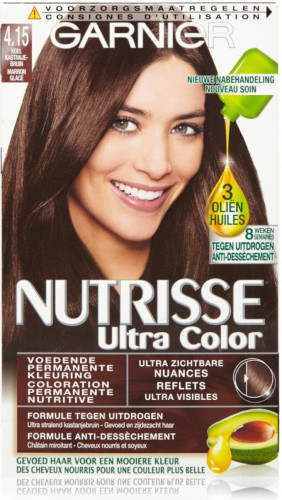 Garnier Nutrisse Ultra Color Permanente Kleuring 415 Koel Midden Kastanjebruin Voordeelverpakking
