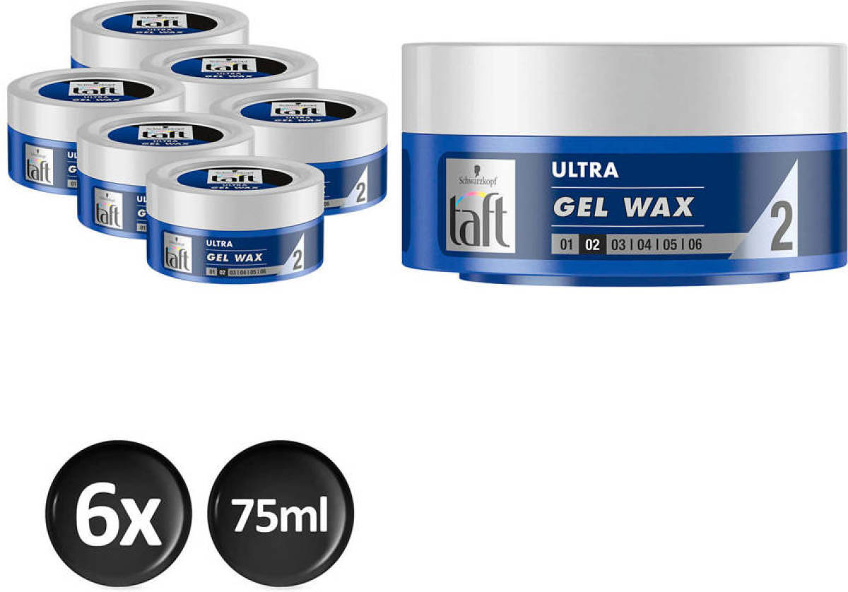 Schwarzkopf Taft Styling Ultra Gel-Wax Structure - 6x 75ml multiverpakking