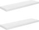 VidaXL Wandschappen zwevend 2 st 90x23,5x3,8 cm MDF hoogglans wit