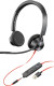 Poly Blackwire 3325 Headset Hoofdband Zwart, Rood