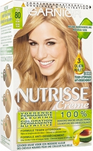 Garnier Nutrisse Permanente Kleuring 080 Licht Natuurlijk Blond