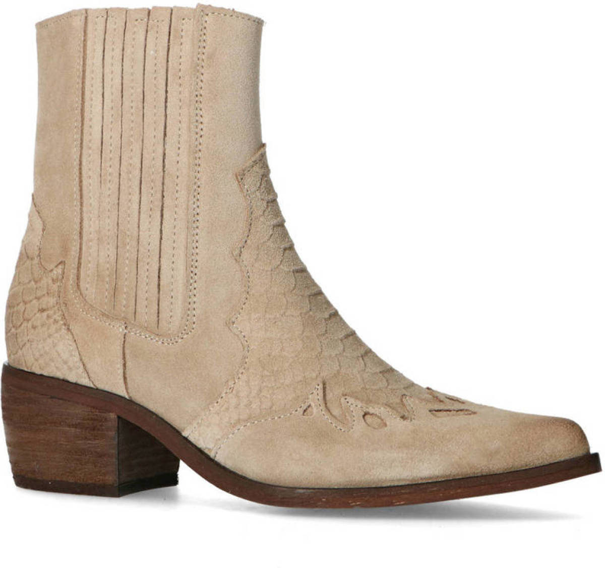 Sacha suède cowboylaarzen beige