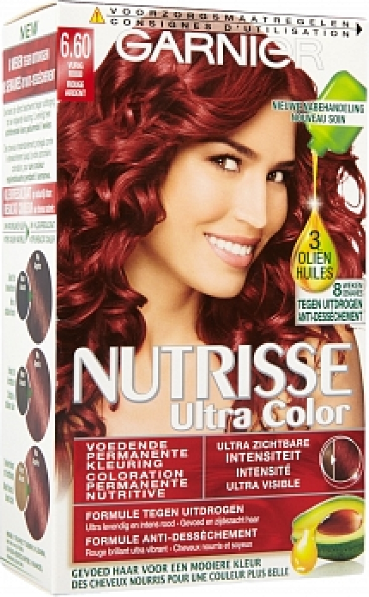Garnier Nutrisse Ultra Color Permanente Kleuring 6.60 Vurig Rood