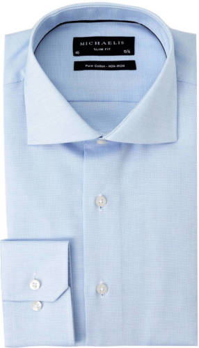 Michaelis slim fit overhemd lichtblauw melee