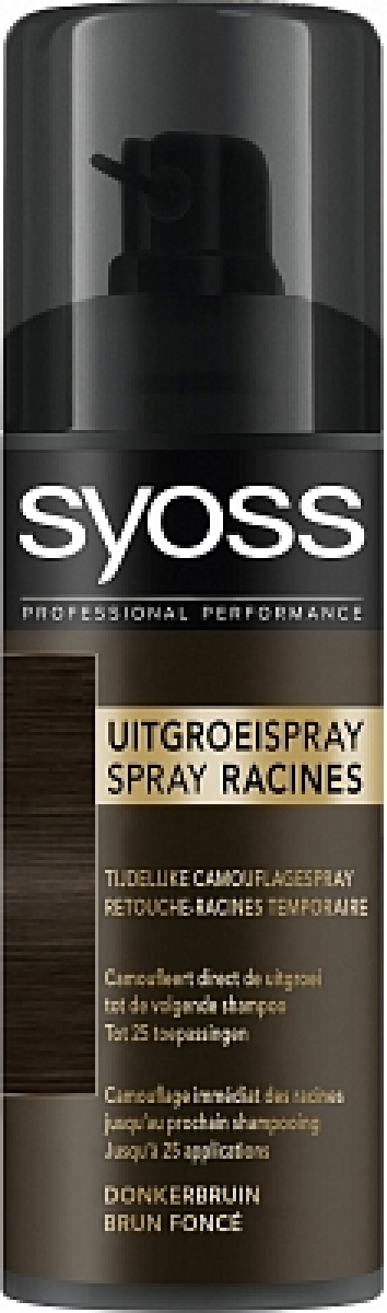 Syoss Uitgroei Spray Donkerbruin