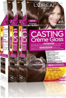 Loreal Paris Casting Creme Gloss 415 Midden Kastanje Bruin Voordeelverpakking