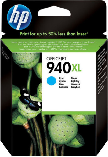 HP 940 Cyan XL Ink Cartridge (blauw) C4907AE
