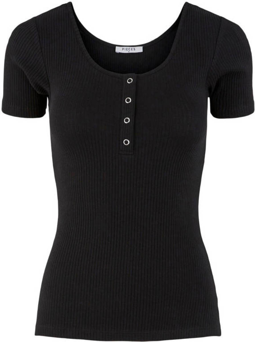 PIECES top zwart