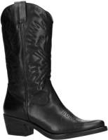 Sacha leren cowboylaarzen zwart