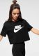 Nike cropped T-shirt zwart