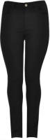 Yoek high waist skinny jeans zwart